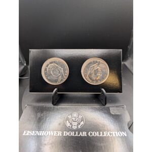 1974 Eisenhower Dollars in Display Box (2 Coins)